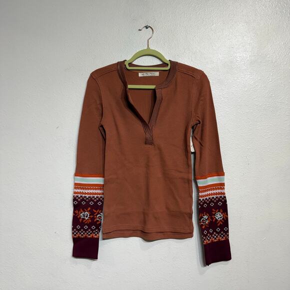 Free People Autumn Combo Mikah Layering Cuff Top Sz S NWT - Picture 2 of 13